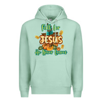 Seafoam Fall for Jesus He Never Leaves Premium Hoodie - texasbilliewilder