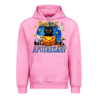 Fuchsia Pink Black Cat Apothecary Urban Hoodie - texasbilliewilder
