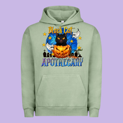 Black Cat Apothecary Urban Hoodie Designed By Texasbilliewilder