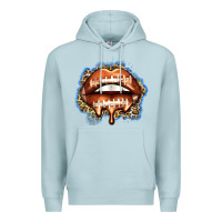 Blue Mist american football lips Premium Hoodie - Zillion Design Studio