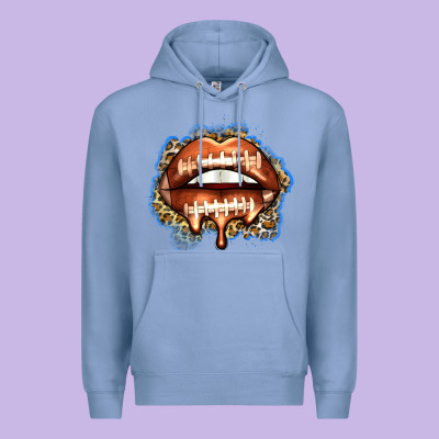 American Football Lips Premium Hoodie Designed By Zillion Design Studio