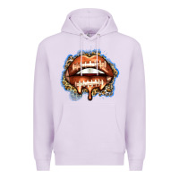 Lilac american football lips Premium Hoodie - Zillion Design Studio