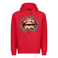 Red american football lips Premium Hoodie - Zillion Design Studio