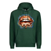 Sports Green american football lips Premium Hoodie - Zillion Design Studio