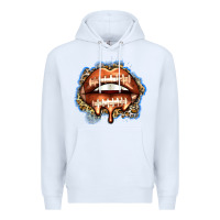 White american football lips Premium Hoodie - Zillion Design Studio