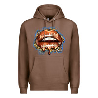 Chestnut american football lips Premium Hoodie - Zillion Design Studio