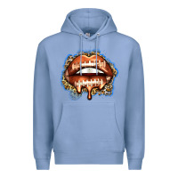 Colony Blue american football lips Premium Hoodie - Zillion Design Studio