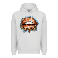 Dove Grey american football lips Premium Hoodie - Zillion Design Studio