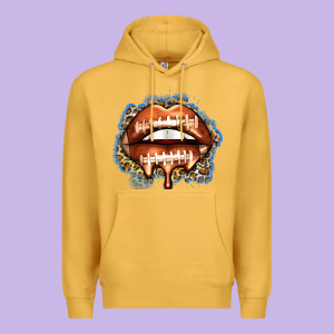 American Football Lips Premium Hoodie Designed By Zillion Design Studio