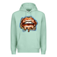 Seafoam american football lips Premium Hoodie - Zillion Design Studio