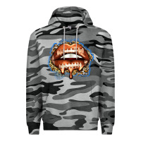 Slate Camo american football lips Premium Hoodie - Zillion Design Studio