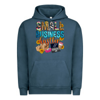 Pigment Midnight Navy small business hustler Urban Hoodie - Zillion Design Studio