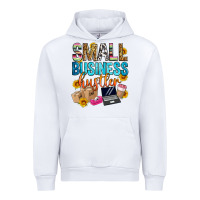 White small business hustler Urban Hoodie - Zillion Design Studio