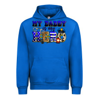 Cobalt my daddy is my hero police Urban Hoodie - Zillion Design Studio