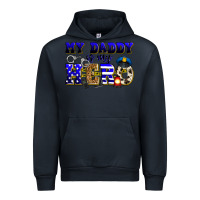 Navy my daddy is my hero police Urban Hoodie - Zillion Design Studio