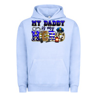 Pigment Grape Ice my daddy is my hero police Urban Hoodie - Zillion Design Studio