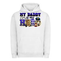 Pigment Lunar Rock my daddy is my hero police Urban Hoodie - Zillion Design Studio
