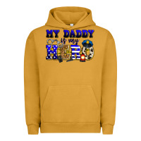 Pigment Peanut Butter my daddy is my hero police Urban Hoodie - Zillion Design Studio