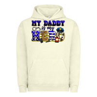 Pigment Pistachio my daddy is my hero police Urban Hoodie - Zillion Design Studio