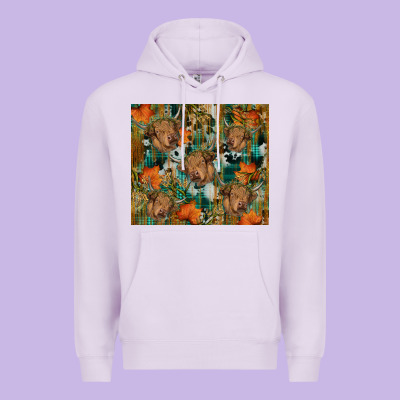 Fall Cowhide Highland Cow Tumbler Premium Hoodie Designed By Ranaportraitstore