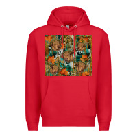 Red fall cowhide highland cow tumbler Premium Hoodie - RanaPortraitStore
