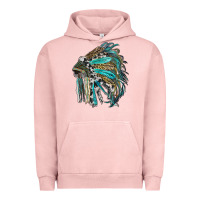 Indian Feather Headdress With Western  Patterns Urban Hoodie | Teevron