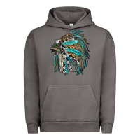 Pigment Tornado indian feather headdress with western  patterns Urban Hoodie - RanaPortraitStore