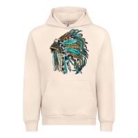 Sandshell indian feather headdress with western  patterns Urban Hoodie - RanaPortraitStore