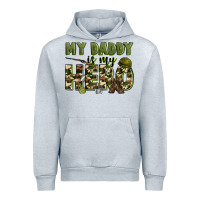 Heather Grey my daddy is my hero army Urban Hoodie - Zillion Design Studio