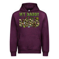 Mauve Wine my daddy is my hero army Urban Hoodie - Zillion Design Studio
