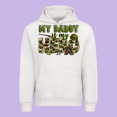 My Daddy Is My Hero Army Urban Hoodie Designed By Zillion Design Studio