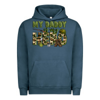 Pigment Midnight Navy my daddy is my hero army Urban Hoodie - Zillion Design Studio