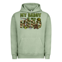 Pigment Oil Green my daddy is my hero army Urban Hoodie - Zillion Design Studio