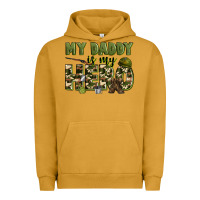 Pigment Peanut Butter my daddy is my hero army Urban Hoodie - Zillion Design Studio