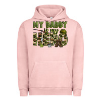 Pigment Salmon my daddy is my hero army Urban Hoodie - Zillion Design Studio