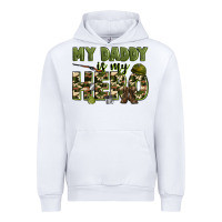 White my daddy is my hero army Urban Hoodie - Zillion Design Studio
