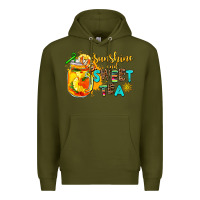 Army Green sunshine and sweet tea Premium Hoodie - AdoDesignShop
