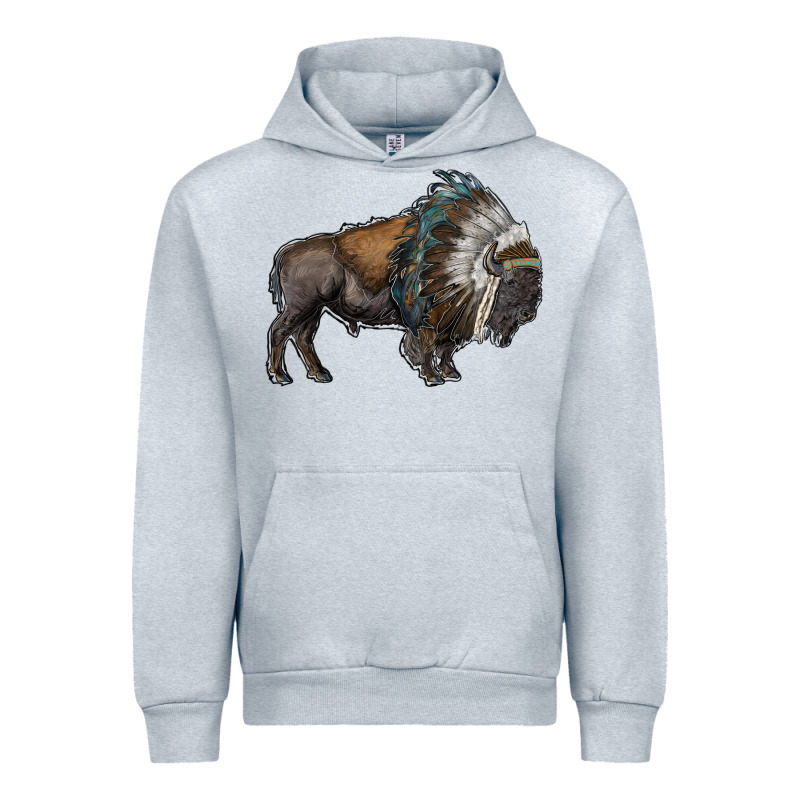 Bison With Indian Headdress Urban Hoodie by RanaPortraitStore | Teevron