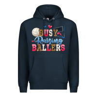 Navy busy raising ballers volleyball Premium Hoodie - Zillion Design Studio