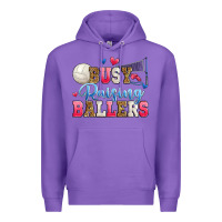 Purple busy raising ballers volleyball Premium Hoodie - Zillion Design Studio