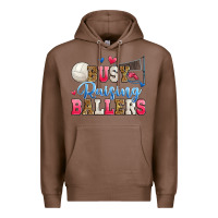 Chestnut busy raising ballers volleyball Premium Hoodie - Zillion Design Studio