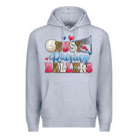 Heather Grey busy raising ballers volleyball Premium Hoodie - Zillion Design Studio