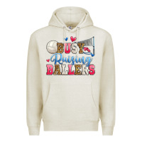 Oatmeal Heather busy raising ballers volleyball Premium Hoodie - Zillion Design Studio