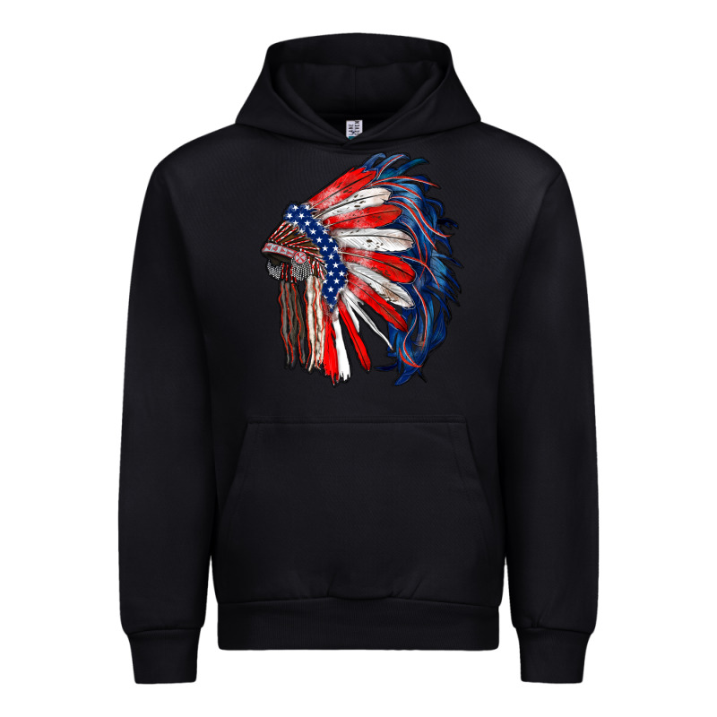 American Flag Indian Headdress Urban Hoodie by RanaPortraitStore | Teevron
