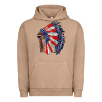 Pigment Burro american flag indian headdress Urban Hoodie - RanaPortraitStore