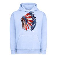 Pigment Grape Ice american flag indian headdress Urban Hoodie - RanaPortraitStore