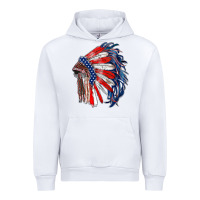 White american flag indian headdress Urban Hoodie - RanaPortraitStore