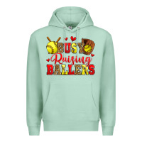 Seafoam busy raising ballers softball Premium Hoodie - Zillion Design Studio