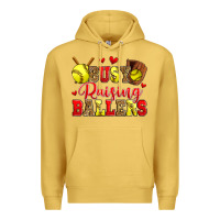 Antique Gold busy raising ballers softball Premium Hoodie - Zillion Design Studio
