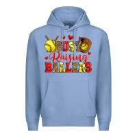 Colony Blue busy raising ballers softball Premium Hoodie - Zillion Design Studio